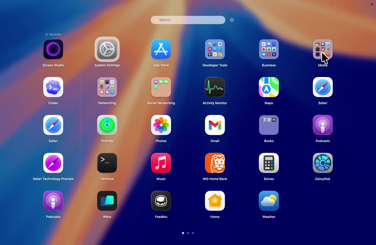 LaunchingPad folders